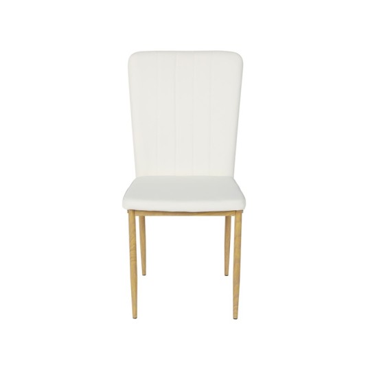 SILLA DE COMEDOR SALMA SIMIL PIEL BLANCO