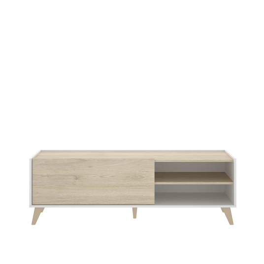 MUEBLE BAJO TV NESS BLANCO / NATURAL